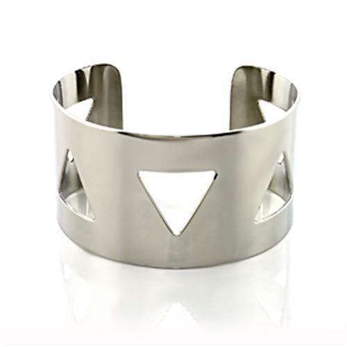 LO480  Stainless Steel Bangle with No Stone in No Stone LuxuryLifeWay Online Store