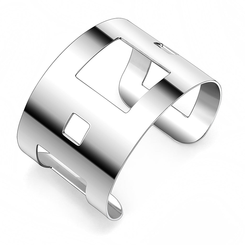 LO482 -  Stainless Steel Bangle with No Stone LuxuryLifeWay Online Store