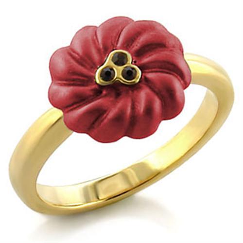 LO517 - Gold White Metal Ring with Top Grade Crystal  in Siam LuxuryLifeWay Online Store
