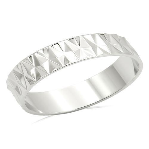 LO980 - Imitation Rhodium Brass Ring with No Stone LuxuryLifeWay Online Store