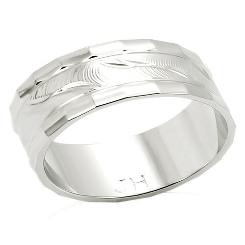 LO982 - Imitation Rhodium Brass Ring with No Stone LuxuryLifeWay Online Store