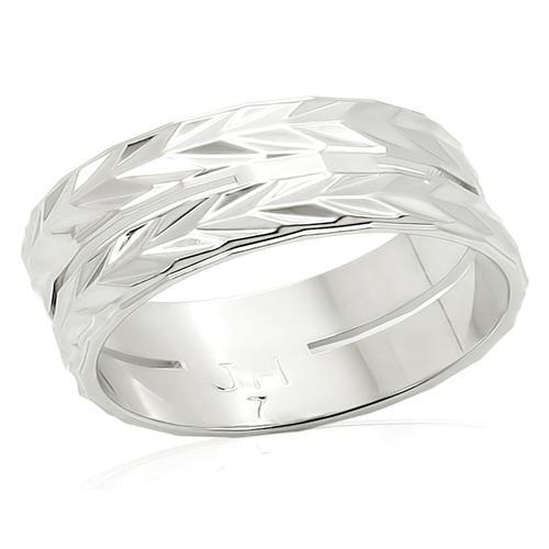 LO984 - Imitation Rhodium Brass Ring with No Stone LuxuryLifeWay Online Store