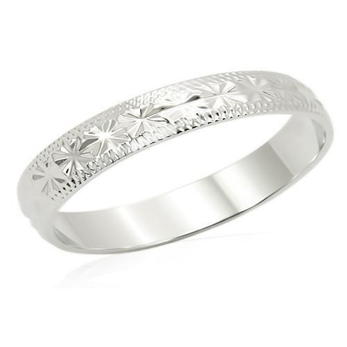 LO998 - Imitation Rhodium Brass Ring with No Stone LuxuryLifeWay Online Store