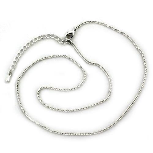 LOA1091-16+2 -  Brass Chain with No Stone Silver Plated LuxuryLifeWay Online Store