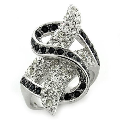LOAS1133 - Special Color 925 Sterling Silver Ring with Top Grade Crystal  in Multi Color LuxuryLifeWay Online Store