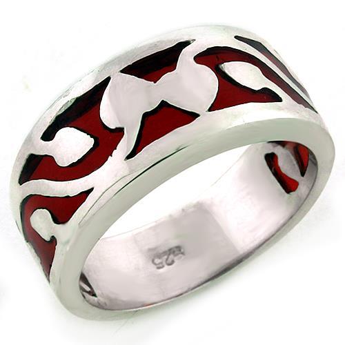 LOAS1201 - High-Polished 925 Sterling Silver Ring with No Stone LuxuryLifeWay Online Store