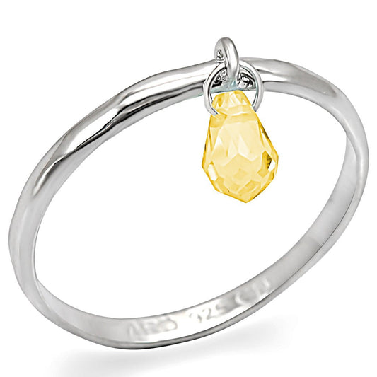 LOS332 - Silver 925 Sterling Silver Ring with Genuine Stone  in Topaz LuxuryLifeWay Online Store