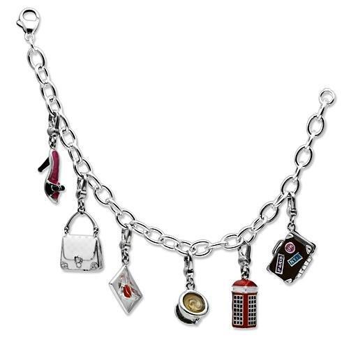 LOS607 - Silver 925 Sterling Silver Bracelet with Epoxy  in Multi Color LuxuryLifeWay Online Store