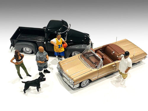 Lowriderz and a Dog 5 piece Figurine Set for 1/18 Scale Models by American Diorama LuxuryLifeWay Online Store