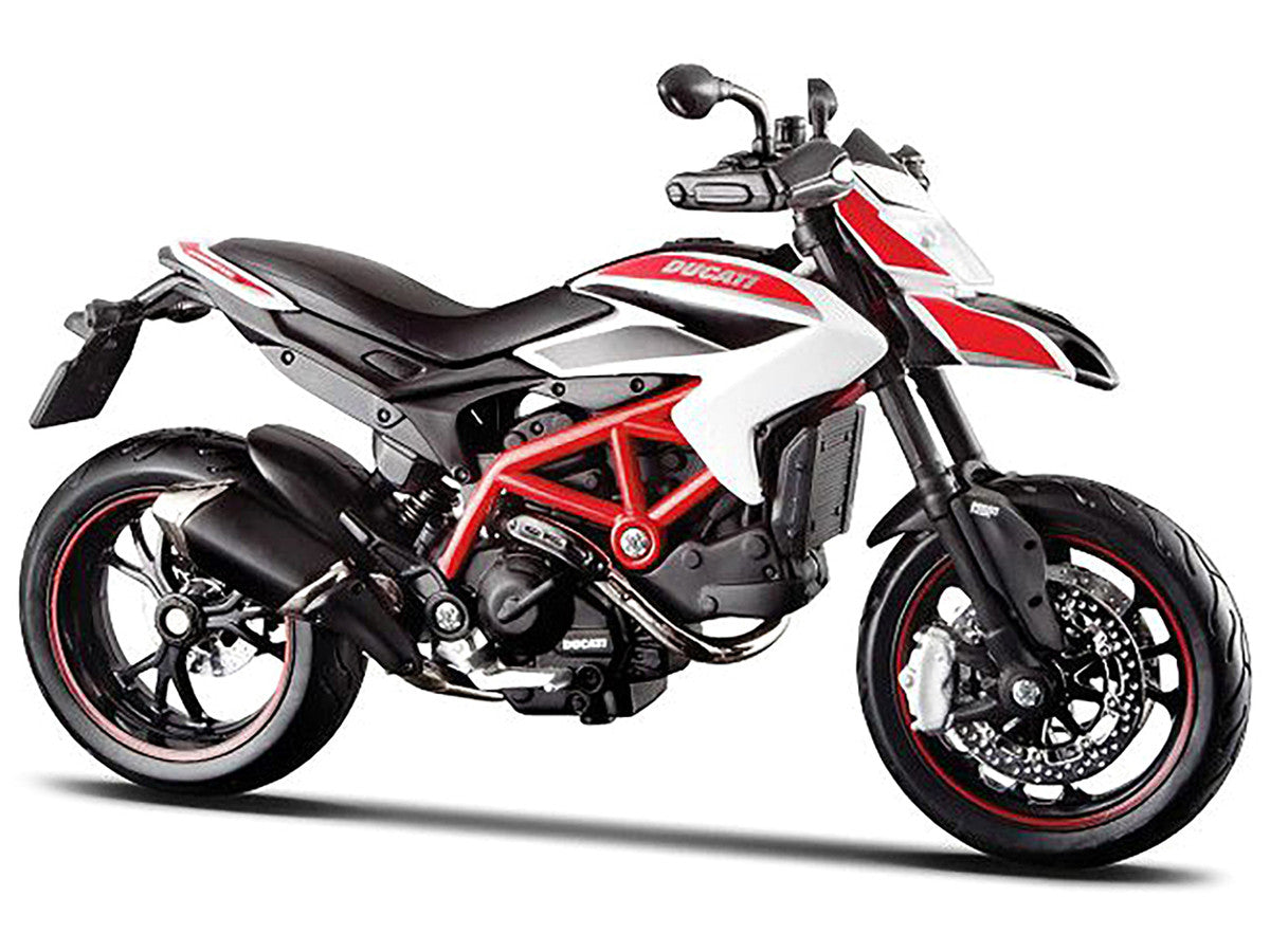 2013 Ducati Hypermotard SP White with Black and Red Stripes 1/12 Diecast Motorcycle Model by Maisto LuxuryLifeWay Online Store