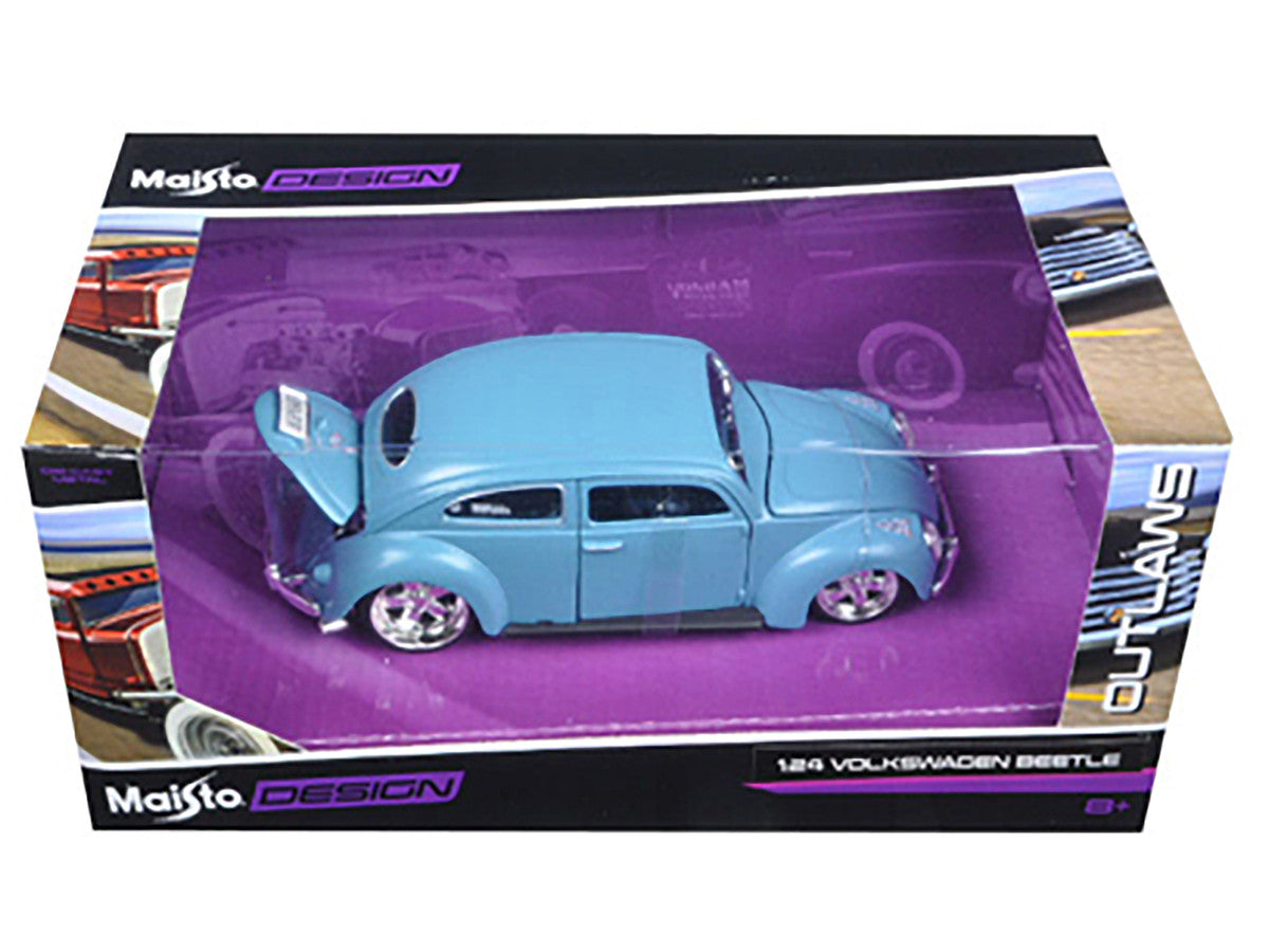Volkswagen Beetle Blue "Outlaws" 1/24 Diecast Model Car by Maisto LuxuryLifeWay Online Store