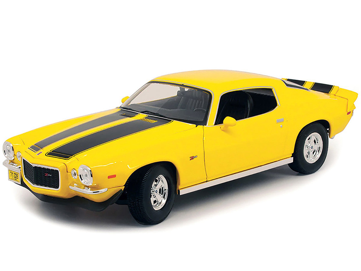1971 Chevrolet Camaro Yellow with Black Stripes 1/18 Diecast Model Car by Maisto LuxuryLifeWay Online Store