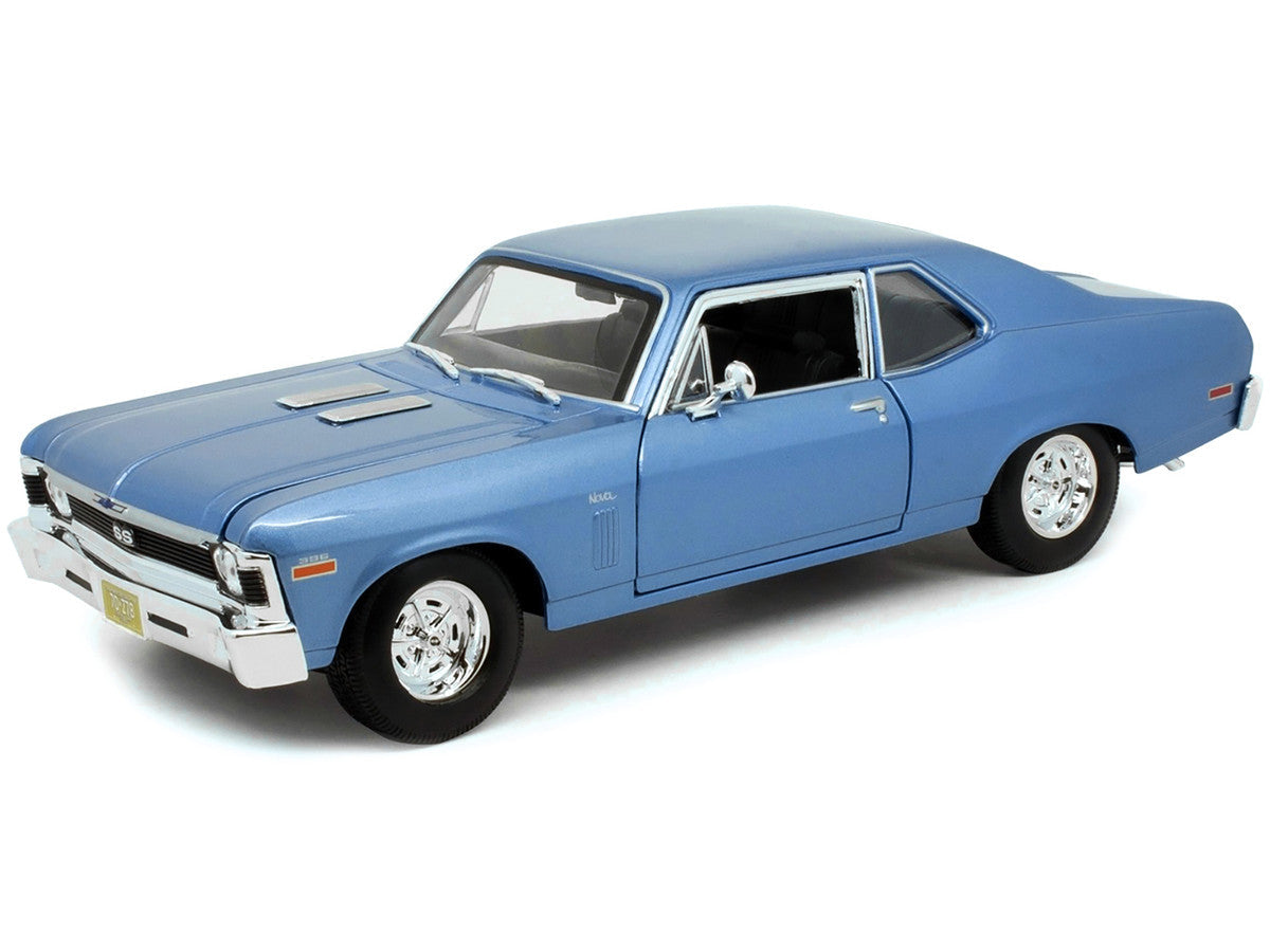 1970 Chevrolet Nova SS Coupe Blue Metallic 1/18 Diecast Model Car by Maisto LuxuryLifeWay Online Store