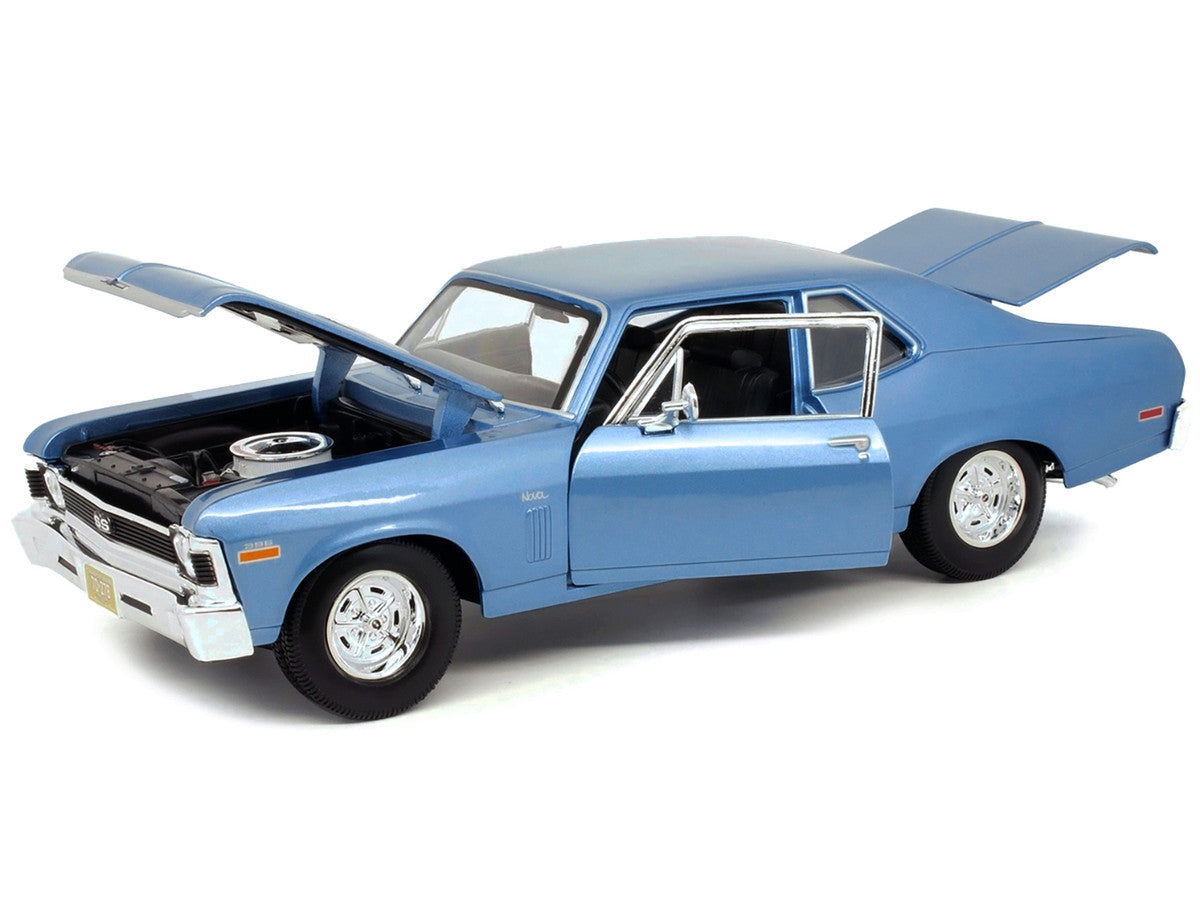 1970 Chevrolet Nova SS Coupe Blue Metallic 1/18 Diecast Model Car by Maisto LuxuryLifeWay Online Store