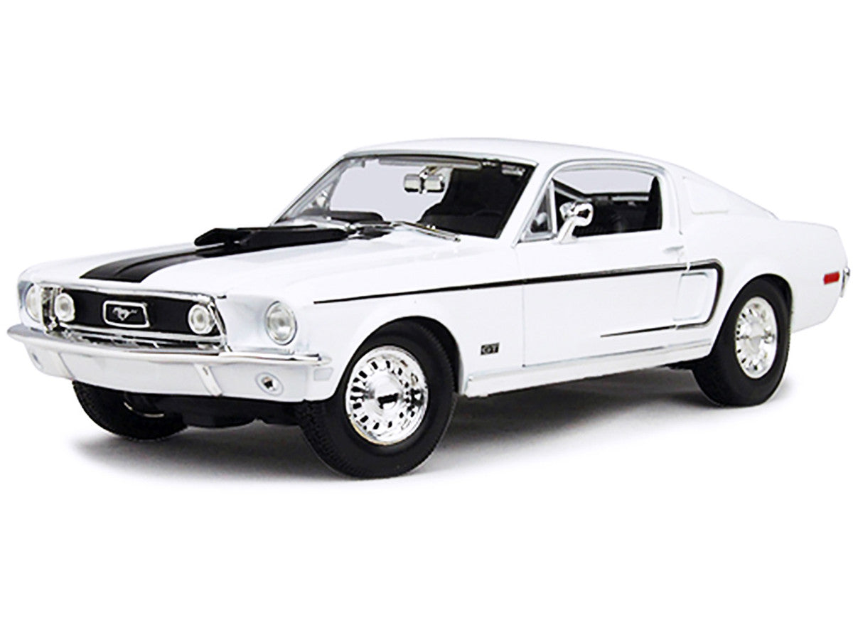 1968 Ford Mustang CJ Cobra Jet White 1/18 Diecast Model Car by Maisto LuxuryLifeWay Online Store