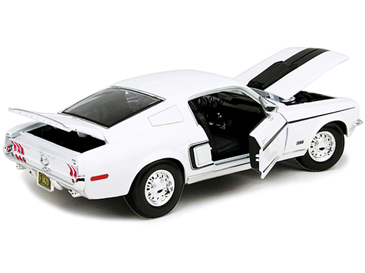 1968 Ford Mustang CJ Cobra Jet White 1/18 Diecast Model Car by Maisto LuxuryLifeWay Online Store