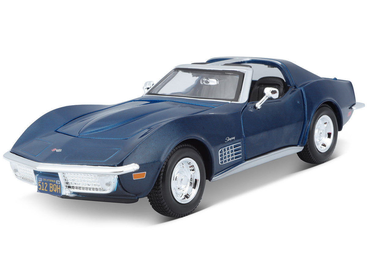 1970 Chevrolet Corvette Blue 1/24 Diecast Model Car by Maisto LuxuryLifeWay Online Store