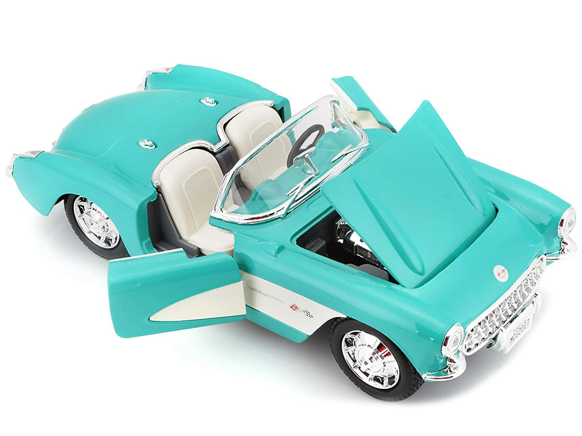 1957 Chevrolet Corvette Convertible Turquoise 1/24 Diecast Model Car by Maisto LuxuryLifeWay Online Store