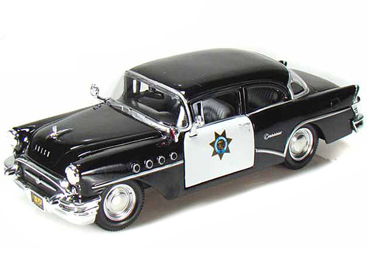 1955 Buick Century Police Car Black and White 1/26 Diecast Model Car by Maisto LuxuryLifeWay Online Store
