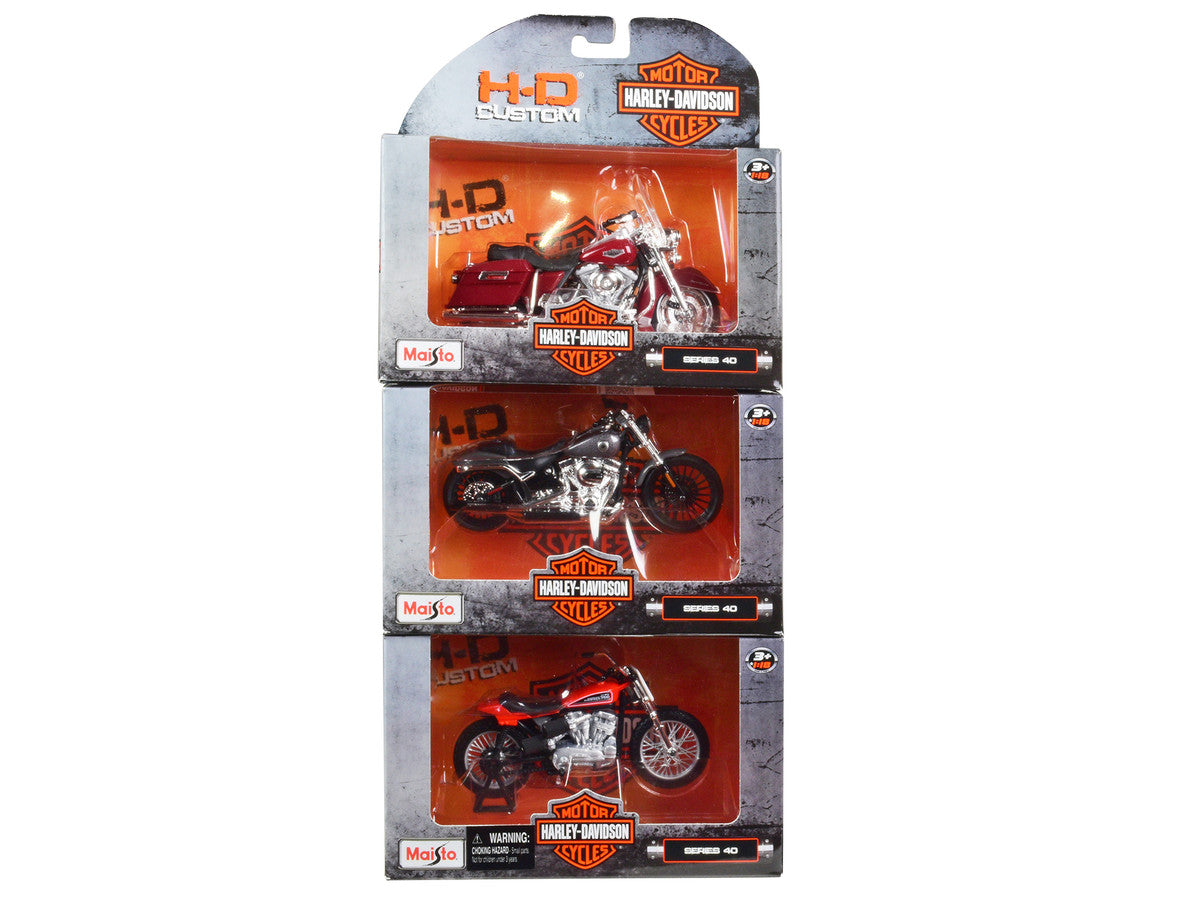 Harley-Davidson Motorcycles 6 piece Set Series 40 1/18 Diecast Models by Maisto LuxuryLifeWay Online Store