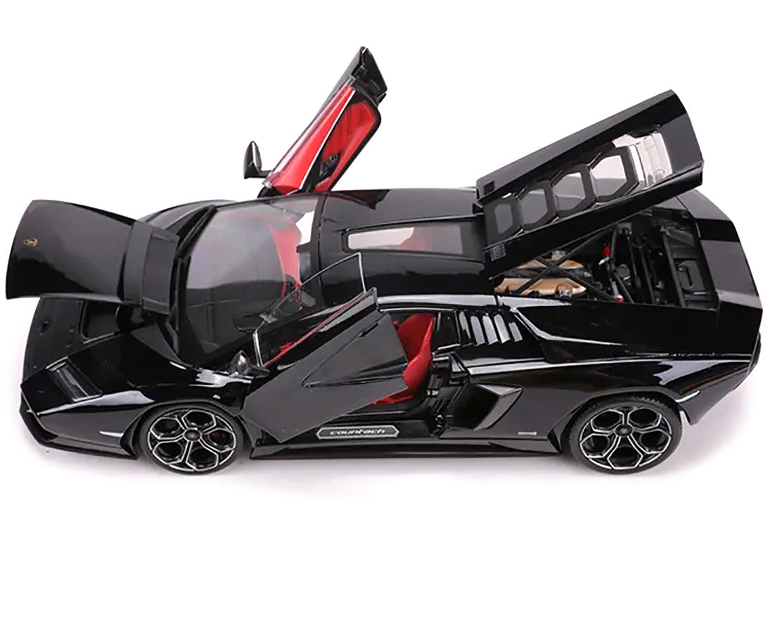 Lamborghini Countach LPI 800-4 Black with Red Interior "Special Edition" 1/18 Diecast Model Car by Maisto LuxuryLifeWay Online Store