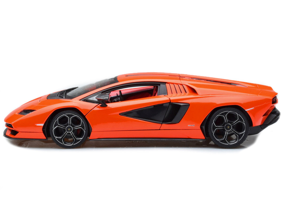 Lamborghini Countach LPI 800-4 Orange with Red Interior "Special Edition" 1/18 Diecast Model Car by Maisto LuxuryLifeWay Online Store