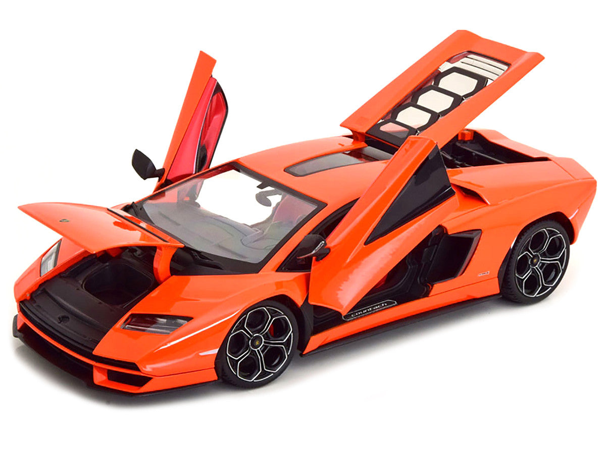 Lamborghini Countach LPI 800-4 Orange with Red Interior "Special Edition" 1/18 Diecast Model Car by Maisto LuxuryLifeWay Online Store