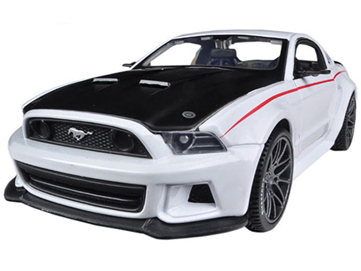 2014 Ford Mustang "Street Racer" White with Black Hood "Special Edition" Series 1/24 Diecast Model Car by Maisto LuxuryLifeWay Online Store