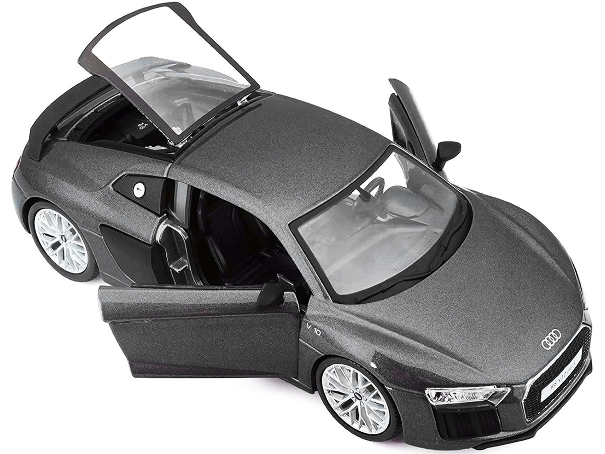Audi R8 V10 Plus Gray Metallic "Special Edition" 1/24 Diecast Model Car by Maisto LuxuryLifeWay Online Store