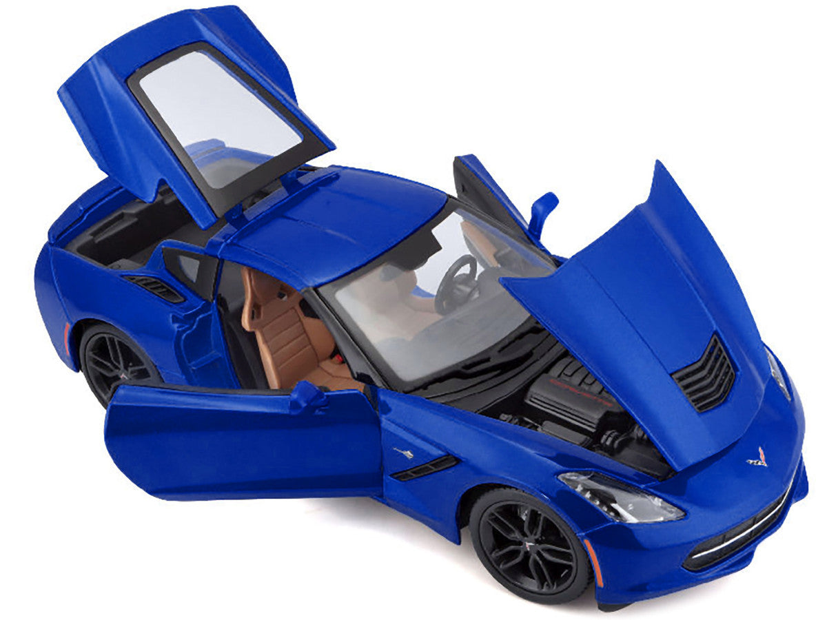 2014 Chevrolet Corvette Stingray C7 Z51 Blue Metallic 1/18 Diecast Model Car by Maisto LuxuryLifeWay Online Store
