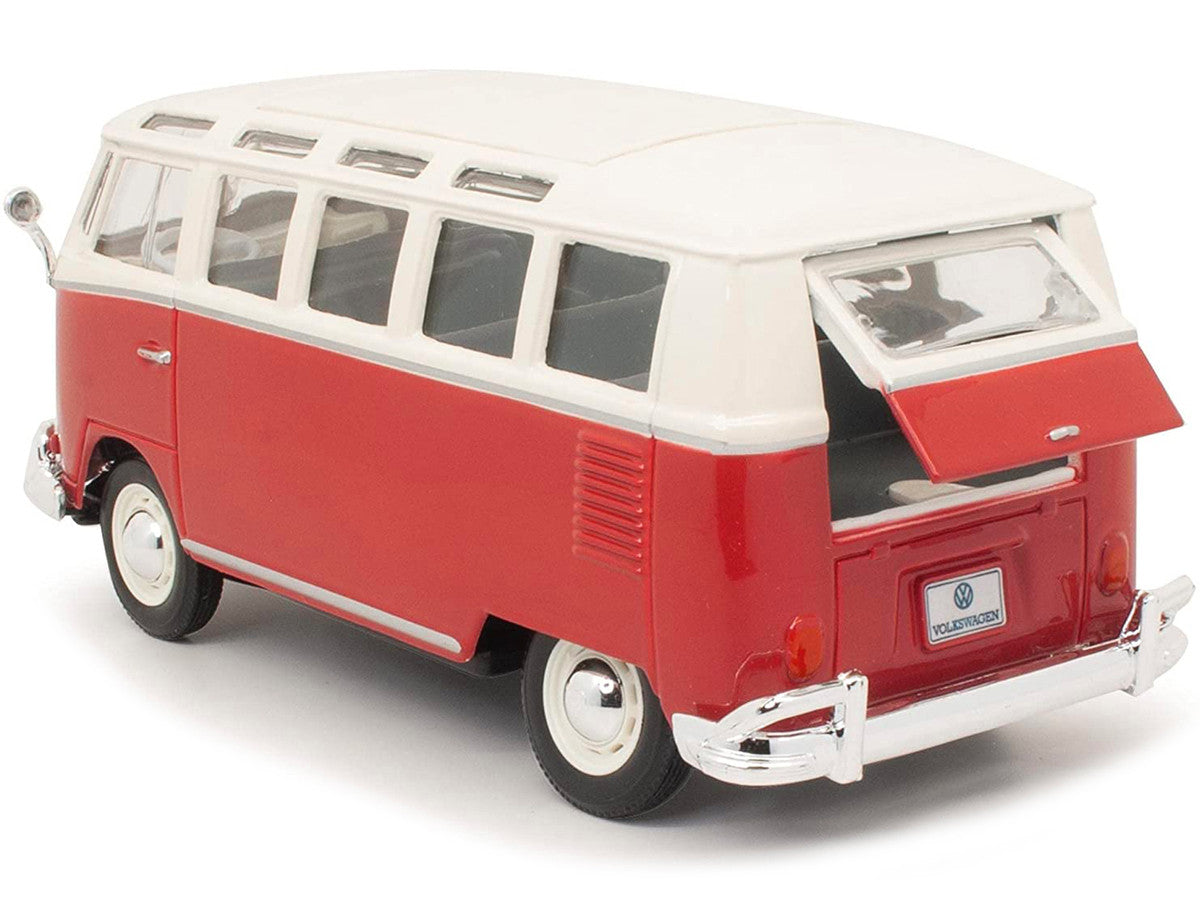 Volkswagen Van Samba Bus Red and White 1/25 Diecast Model by Maisto LuxuryLifeWay Online Store