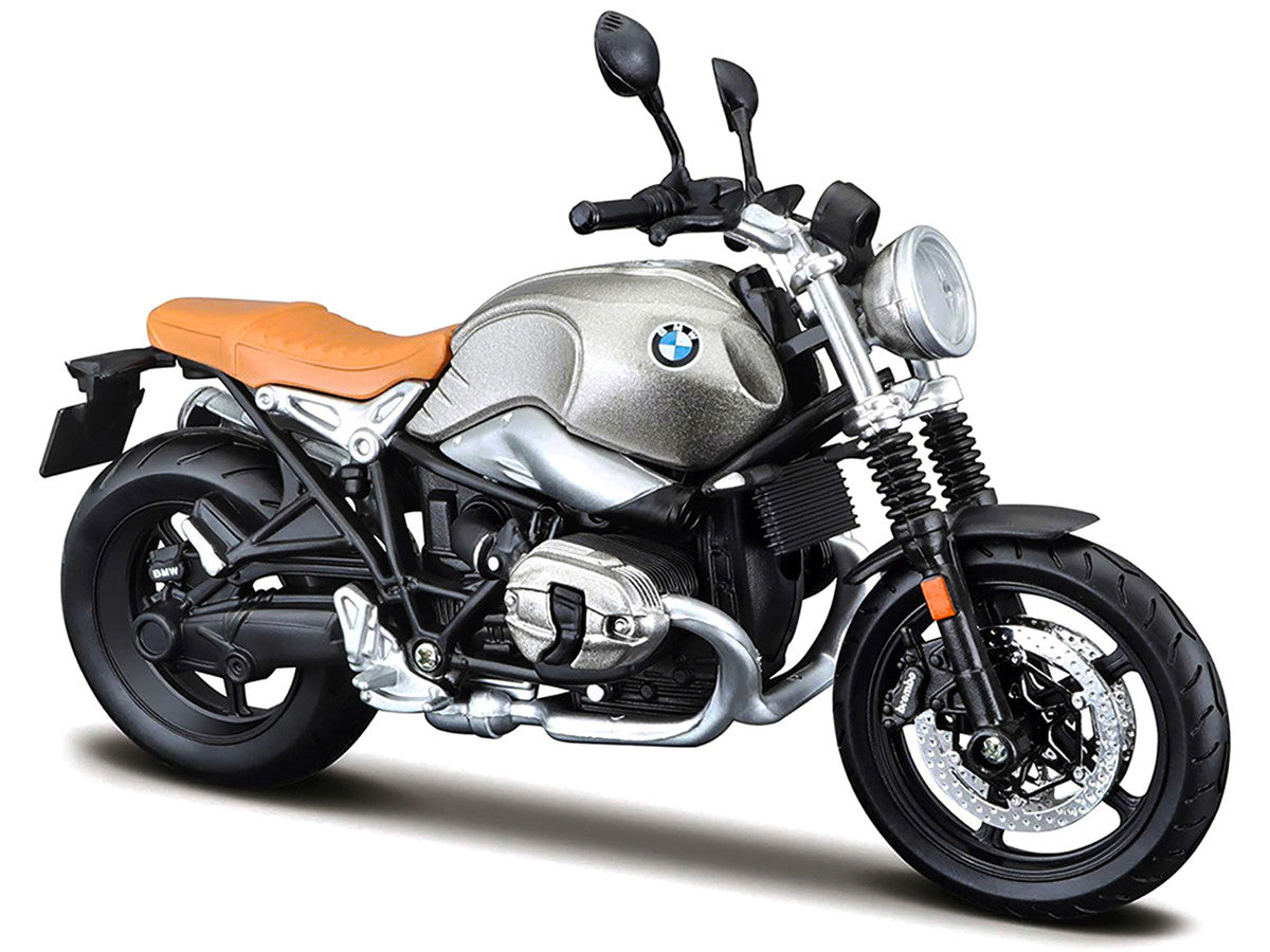 BMW R nineT Scrambler Meatllic Gray with Plastic Display Stand 1/12 Diecast Motorcycle Model by Maisto LuxuryLifeWay Online Store