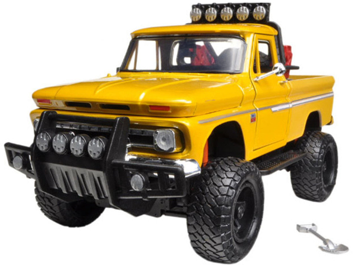 1966 Chevrolet C10 Fleetside Pickup Truck Off Road Yellow 1/24 Diecast Model by Motormax LuxuryLifeWay Online Store