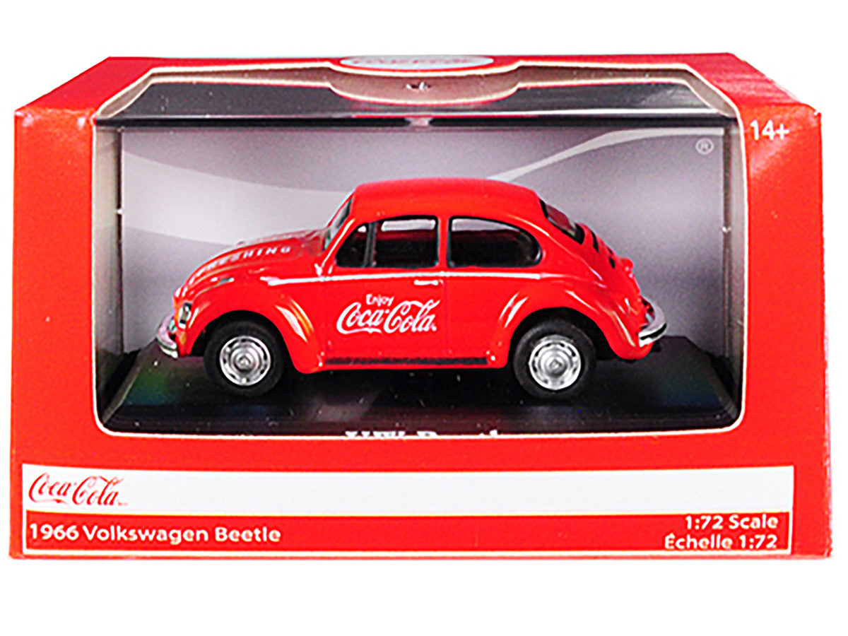 1966 Volkswagen Beetle "Coca-Cola" Red 1/72 Diecast Model Car by Motorcity Classics LuxuryLifeWay Online Store