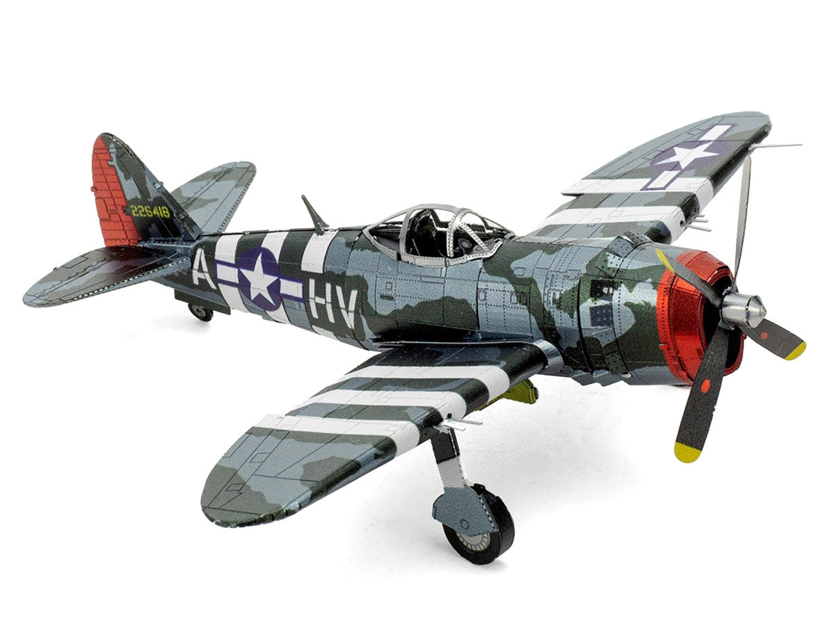 Model Kit Republic P-47 Thunderbolt Fighter Aircraft "The Jug" United States Army Air Forces (Moderate Difficulty) Steel Model by Metal Earth LuxuryLifeWay Online Store