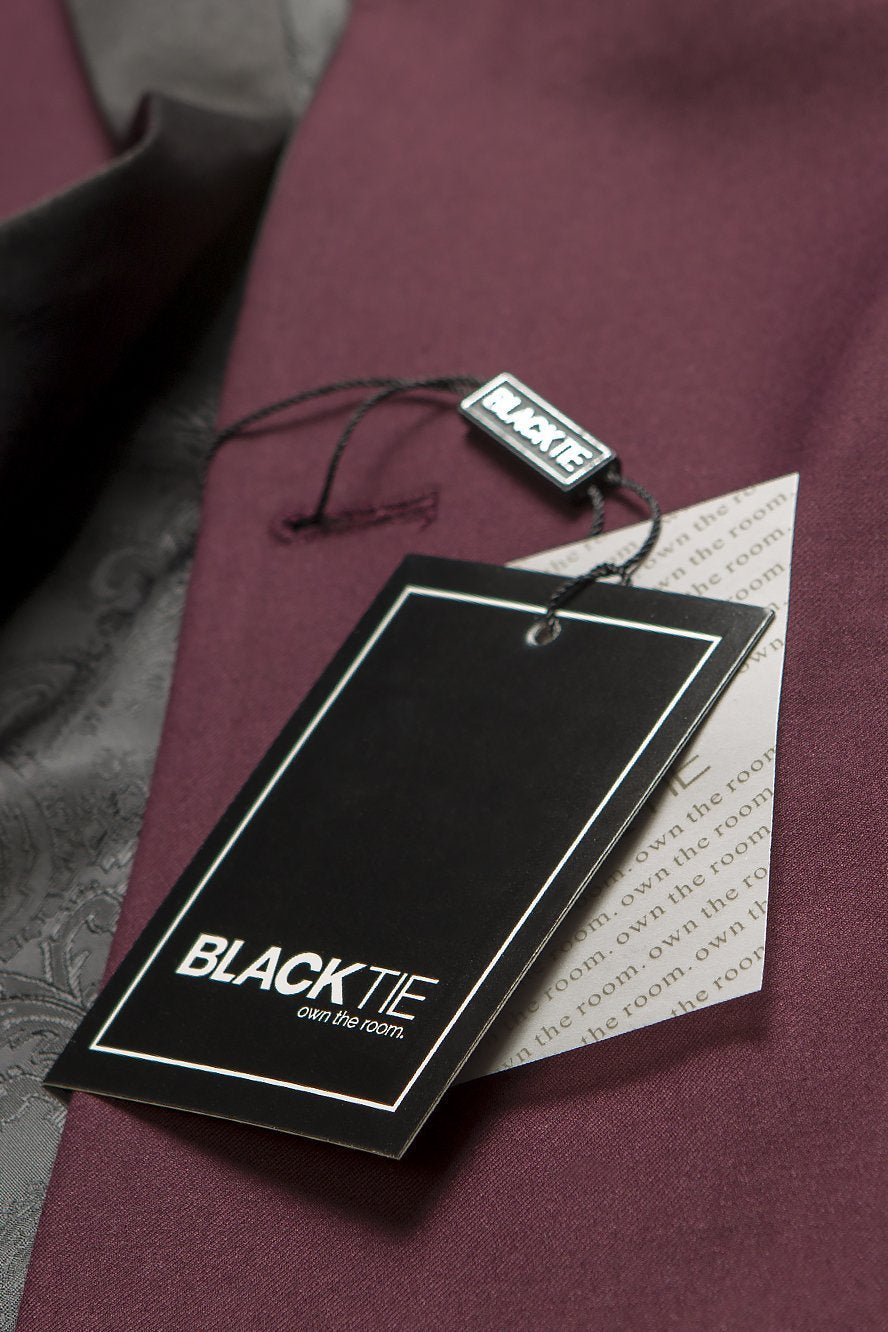 "Milan" Burgundy Tuxedo Jacket Peak (Separates) LuxuryLifeWay Online Store