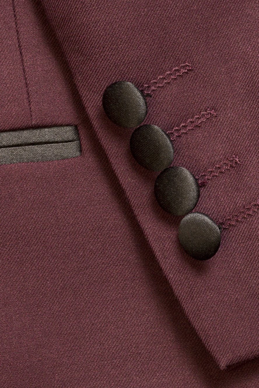 "Milan" Burgundy Tuxedo Jacket Peak (Separates) LuxuryLifeWay Online Store