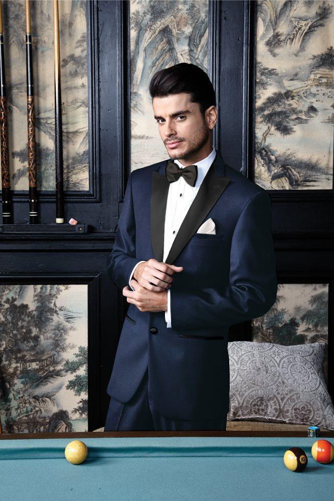 "Milan" Midnight Navy Tuxedo Jacket Peak (Separates) LuxuryLifeWay Online Store