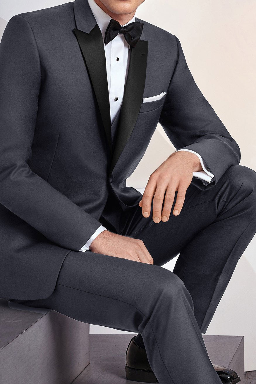 "Milan" Steel Grey Tuxedo Jacket Peak (Separates) LuxuryLifeWay Online Store