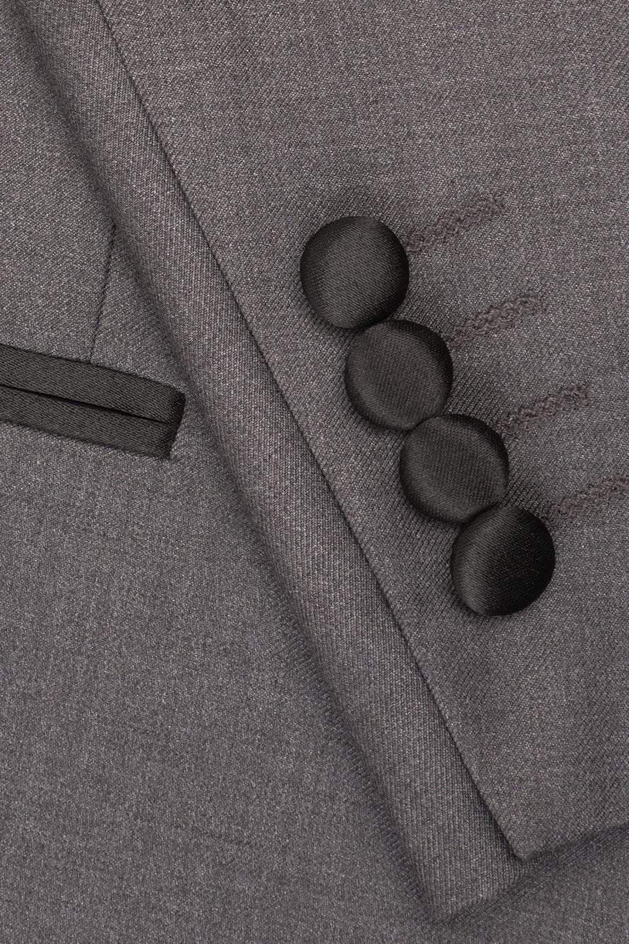 "Milan" Steel Grey Tuxedo Jacket Peak (Separates) LuxuryLifeWay Online Store