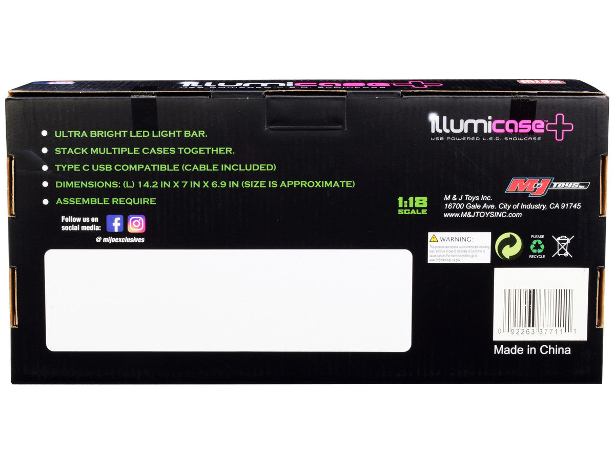 Black Collectible Display Show Case Illumicase+ with LED Lights and Mirror Base and Back for 1/64 1/43 1/32 1/24 1/18 Scale Models by Illumibox LuxuryLifeWay Online Store