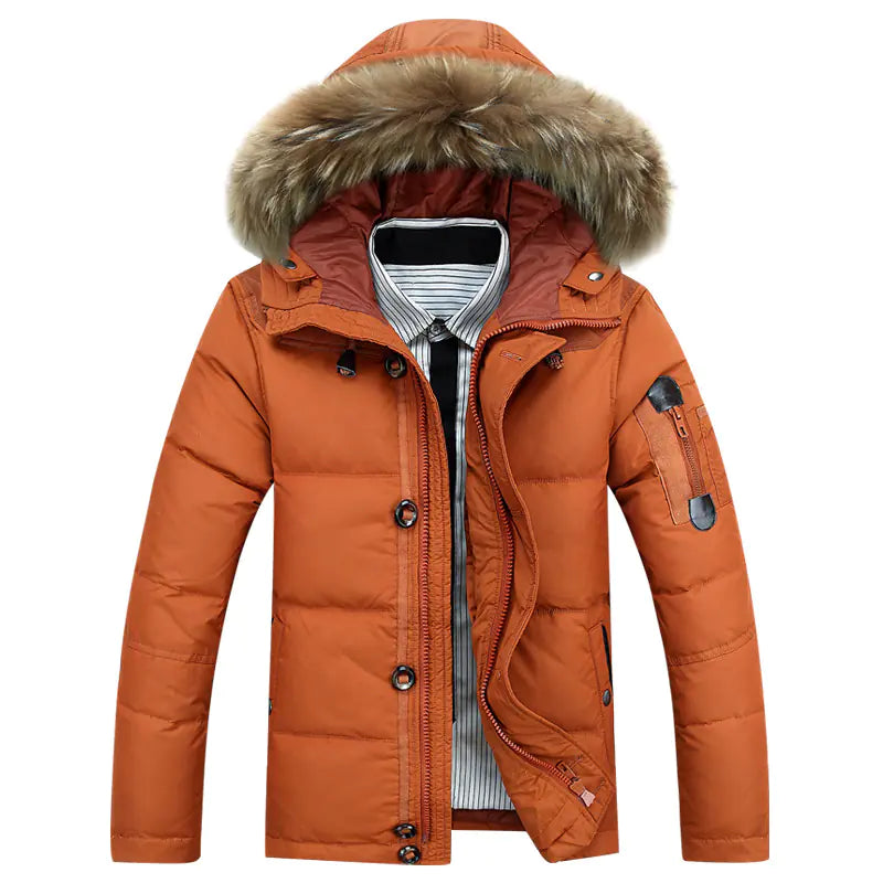 Short Solid Color Thick Down Jacket