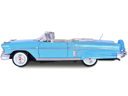 1958 Chevrolet Impala Convertible Light Blue "Timeless Classics" 1/18 Diecast Model Car by Motormax LuxuryLifeWay Online Store
