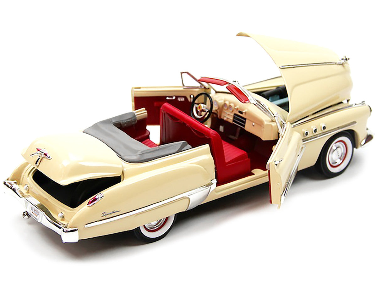 1949 Buick Roadmaster Cream with Red Interior 1/18 Diecast Model Car by Motormax LuxuryLifeWay Online Store