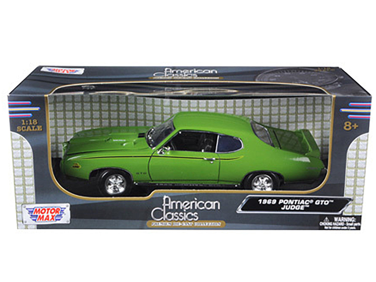 1969 Pontiac GTO Judge Green 1/18 Diecast Car Model by Motormax LuxuryLifeWay Online Store