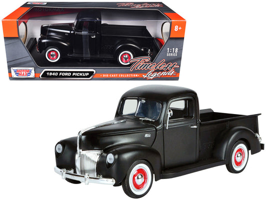 1940 Ford Pickup Matt Black 1/18 Diecast Model Car by Motormax LuxuryLifeWay Online Store