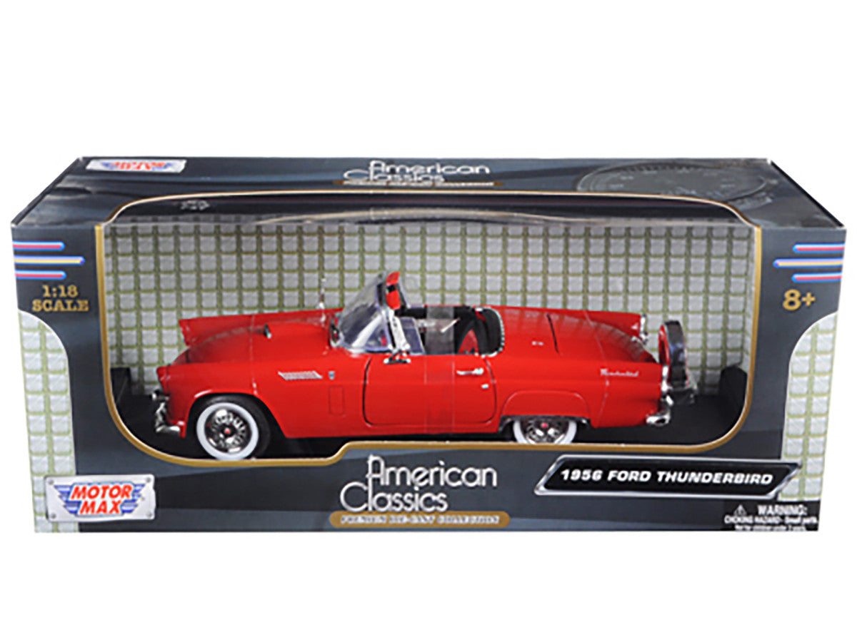 1956 Ford Thunderbird Red 1/18 Diecast Model Car by Motormax LuxuryLifeWay Online Store