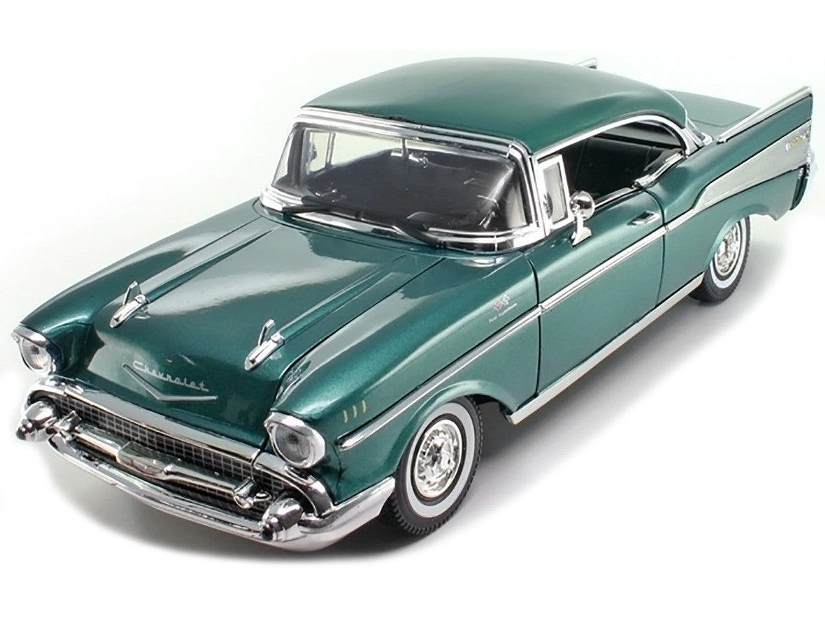 1957 Chevrolet Bel Air Hard Top Green 1/18 Diecast Model Car by Motormax LuxuryLifeWay Online Store