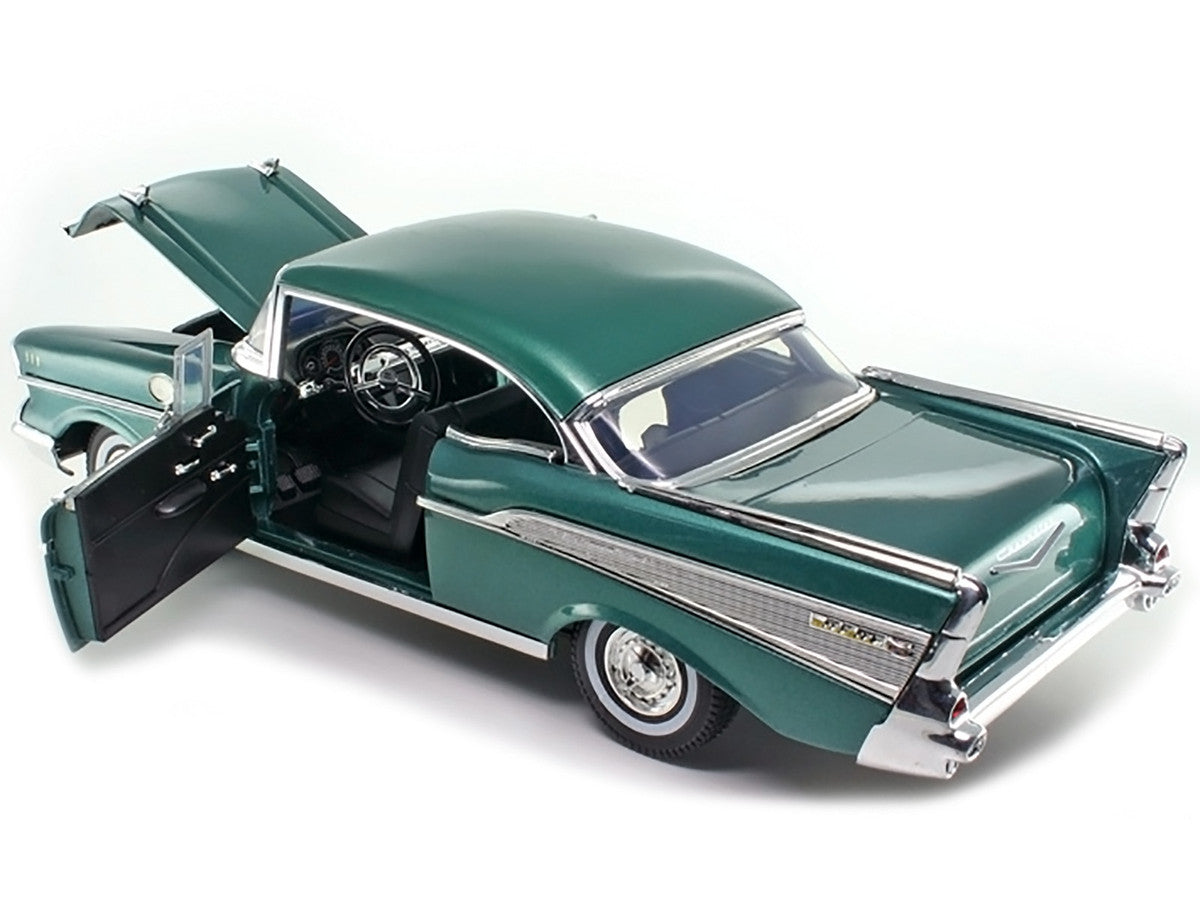 1957 Chevrolet Bel Air Hard Top Green 1/18 Diecast Model Car by Motormax LuxuryLifeWay Online Store
