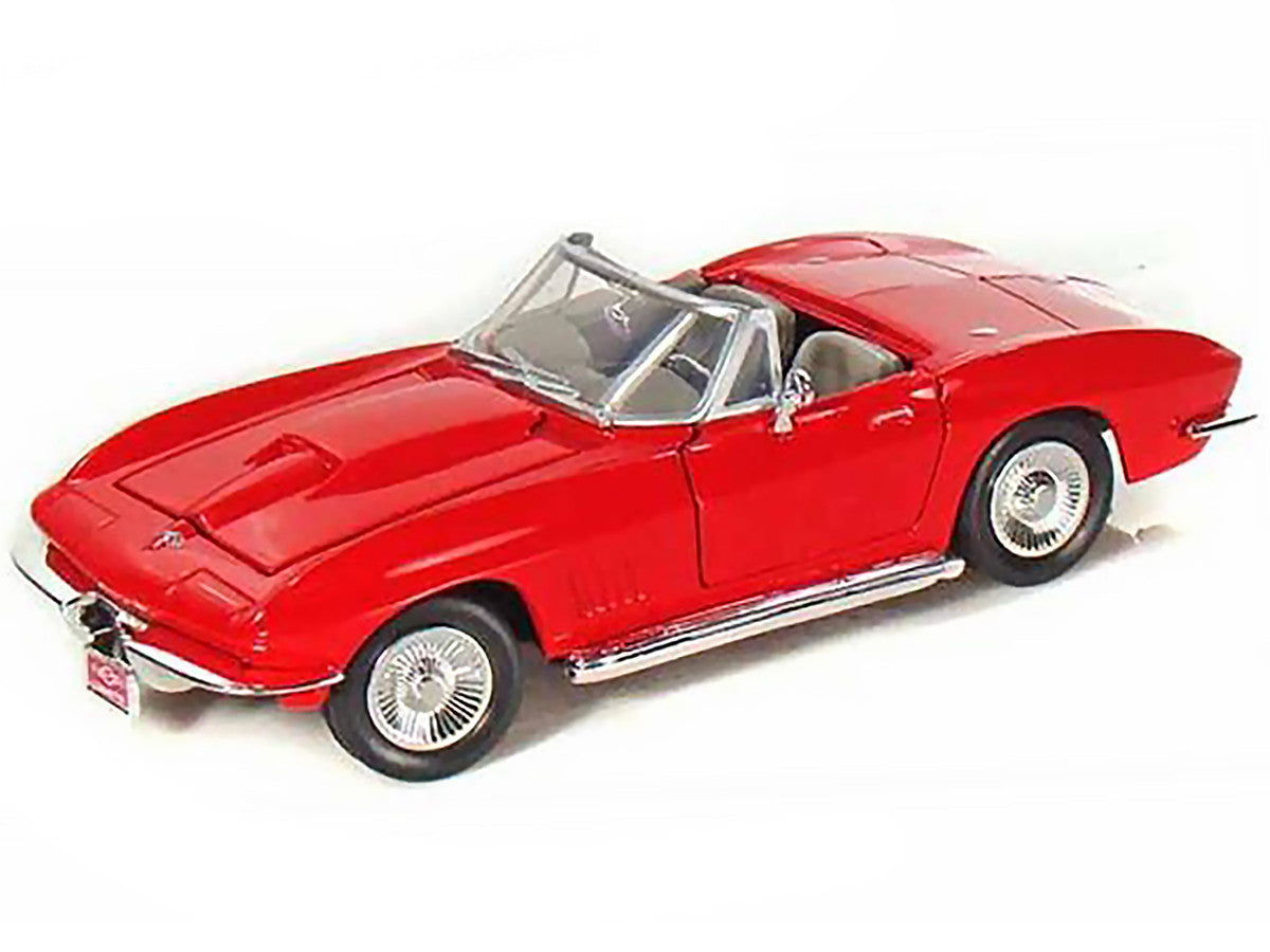 1967 Chevrolet Corvette Convertible Red 1/24 Diecast Model Car by Motormax LuxuryLifeWay Online Store